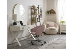 Phoebe Blush Velvet Rolling Office Chair -Furniture Store 256361 pink fabric office chair room 45