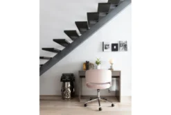 Phoebe Blush Velvet Rolling Office Chair -Furniture Store 256361 pink multi media office chair room 41