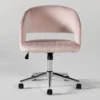 Phoebe Blush Velvet Rolling Office Chair 2 Phoebe Blush Velvet Rolling Office Chair -Furniture Store 256361 pink multi media office chair signature 01