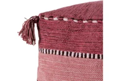 Pouf-Youth Pink And Blush Tassled -Furniture Store 257146 pink fiber pouf detail 22