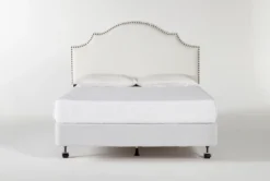 Brielle Queen Upholstered Headboard With Metal Bed Frame