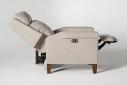 Jayden Power Recliner With Power Headrest & USB -Furniture Store 259136 brown polyester recliner recliner 05