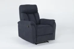 Suzy II Blue Wallaway Recliner -Furniture Store 259759 blue fabric wallaway side 18