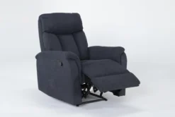 Suzy II Blue Wallaway Recliner -Furniture Store 259759 blue fabric wallaway side 19