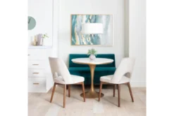 Holden IV 51" Velvet Settee 19 Holden IV 51" Velvet Settee -Furniture Store 260504 blue fabric settee room 62