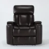 Eastwood Espresso Home Theater Power Wallaway Recliner With Power Headrest & USB -Furniture Store 260961 brown polyester wallaway signature 01