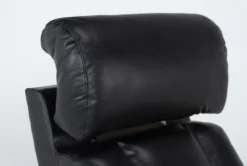 Eastwood Midnight Home Theater Power Wallaway Recliner With Power Headrest, Bluetooth & USB -Furniture Store 260966 black polyester wallaway detail 44