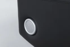 Eastwood Midnight Home Theater Power Wallaway Recliner With Power Headrest, Bluetooth & USB -Furniture Store 260966 black polyester wallaway detail 45