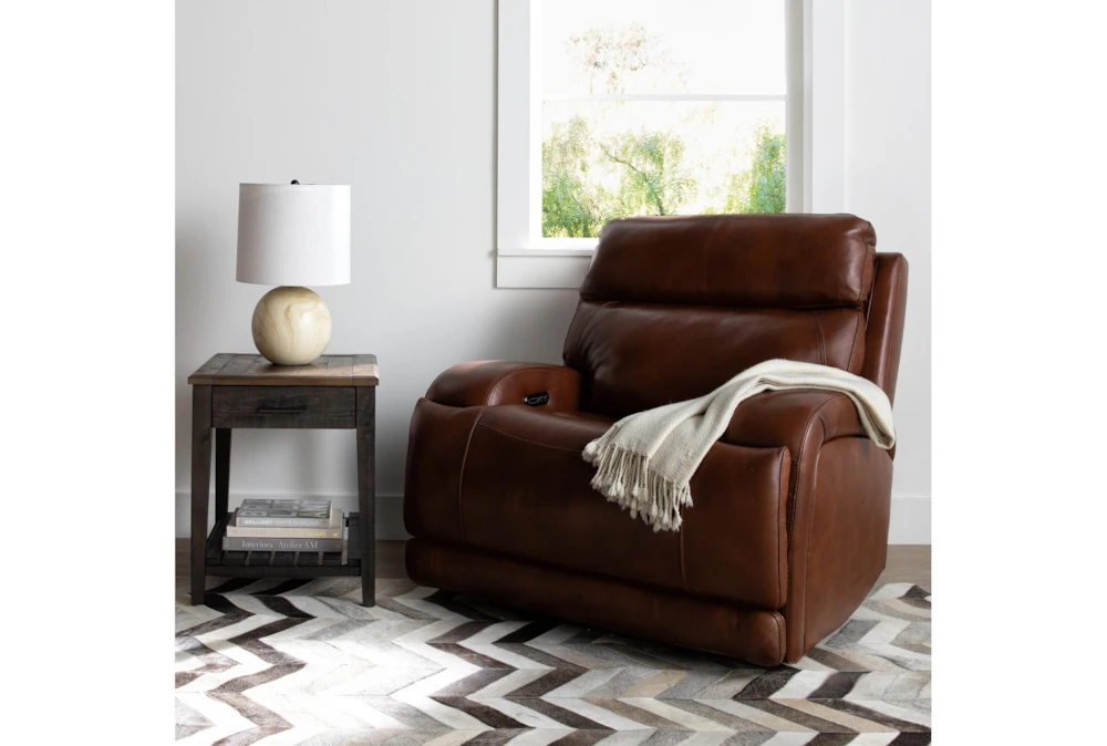 Victor Chestnut Power Zero Gravity Recliner With Power Headrest & Lumbar 8 Victor Chestnut Power Zero Gravity Recliner With Power Headrest & Lumbar - Image 6