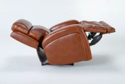 Victor Chestnut Power Zero Gravity Recliner With Power Headrest & Lumbar 13 Victor Chestnut Power Zero Gravity Recliner With Power Headrest & Lumbar -Furniture Store 261004 brown leather recliner v2 detail 40