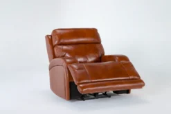 Victor Chestnut Power Zero Gravity Recliner With Power Headrest & Lumbar 19 Victor Chestnut Power Zero Gravity Recliner With Power Headrest & Lumbar -Furniture Store 261004 brown leather recliner v2 side 03