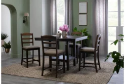 Ashbury 48" Square Counter With Stool Set For 4 -Furniture Store 261187 grey veneer counter height set room 49