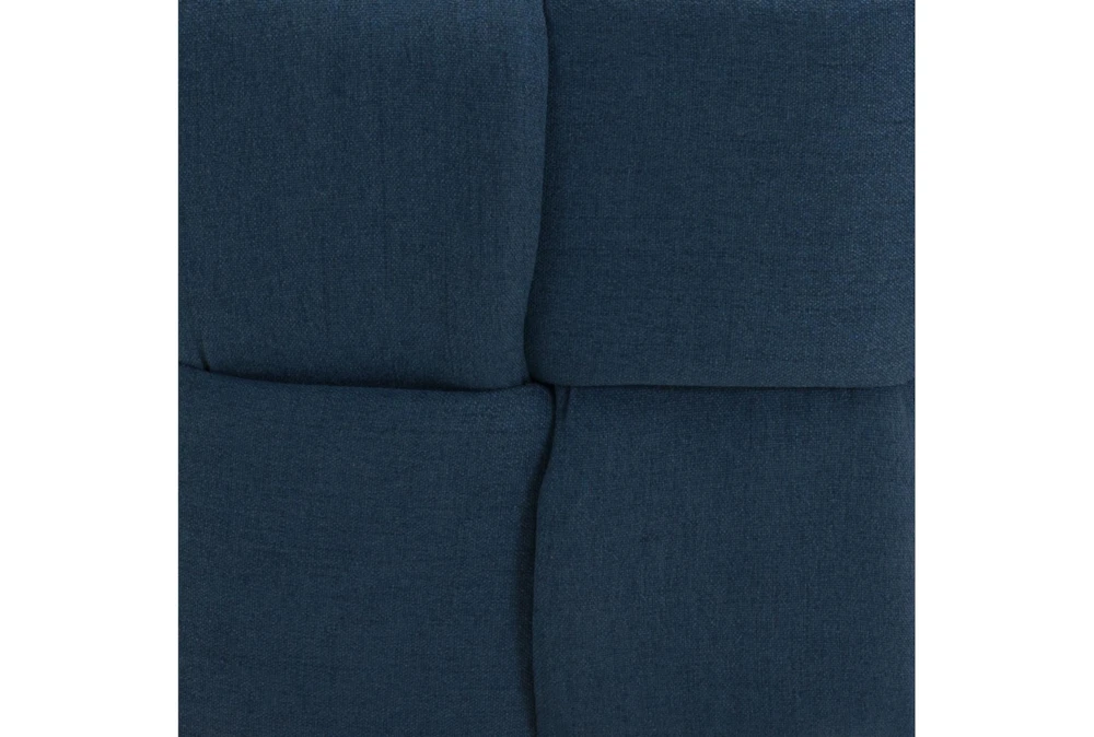 Navy Blue Fabric Weave Ottoman 6 Navy Blue Fabric Weave Ottoman - Image 4