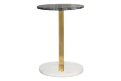 Gold + Silver C Table -Furniture Store 261934 black marble accent table detail 63