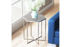 Black + White Pattern Accent Table -Furniture Store 261949 black stone accent table room 86