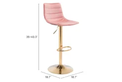 Ward Pink Adjustable Swivel Bar Stool 18 Ward Pink Adjustable Swivel Bar Stool -Furniture Store 262504 detail 49
