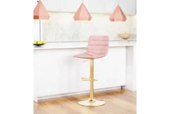 Ward Pink Adjustable Swivel Bar Stool 23 Ward Pink Adjustable Swivel Bar Stool -Furniture Store 262504 pink polyester bar stool room 86