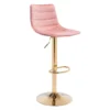 Ward Pink Adjustable Swivel Bar Stool -Furniture Store 262504 pink polyester bar stool signature 04