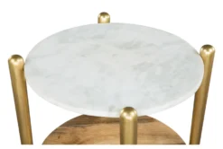 Pico End Table -Furniture Store 262519 white marble end table detail 57