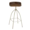 33" Industrial Bar Stool -Furniture Store 262787 brown metal bar stool signature 02