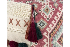 Pouf-Pink Red Tassel -Furniture Store 262829 fiber detail 44