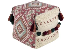 Pouf-Pink Red Tassel -Furniture Store 262829 fiber detail 46