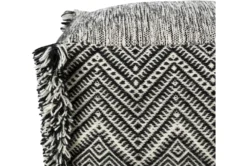 Pouf-Black Cream Fringe -Furniture Store 262858 fiber detail 44