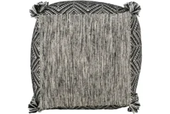 Pouf-Black Cream Fringe -Furniture Store 262858 fiber detail 46