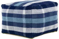 Pouf-Blue White Plaid 10 Pouf-Blue White Plaid -Furniture Store 262862 fiber detail 45