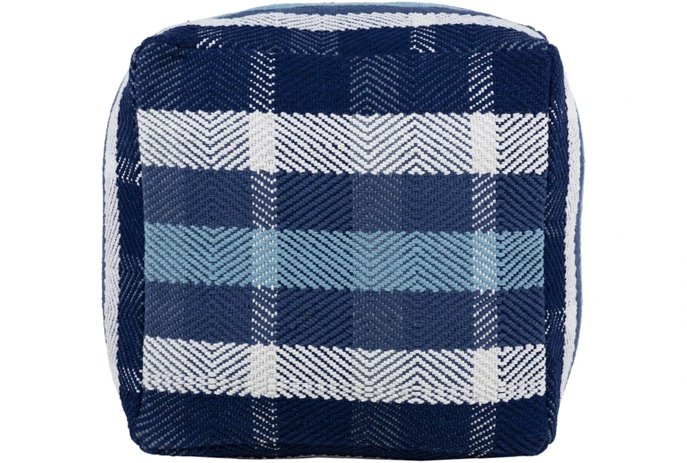 Pouf-Blue White Plaid 7 Pouf-Blue White Plaid - Image 5