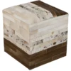 Pouf- Cream Brown Patched Hair On Hide -Furniture Store 262885 fiber signature 01