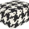 Pouf-Black Cream Houndstooth -Furniture Store 262897 fiber signature 01
