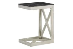 White Wash X Frame C Table