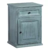 Teal Chairside Table -Furniture Store 264254 blue wood chairside table signature 01