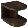 Chocolate Curved Chairside Tabe 1 Chocolate Curved Chairside Tabe -Furniture Store 264274 brown wood accent table signature 01