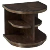 Chocolate Curved Multi Shelf Chairside Table -Furniture Store 264275 brown wood accent table signature 01