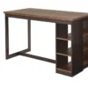 Kenny 59" Counter Storage Table -Furniture Store 265544 brown wood counter height table signature 01