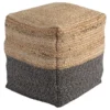 Pouf-Braided Natural/Black -Furniture Store 265659 fabric signature 01