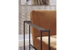 Orange Mid Century Accent Chair -Furniture Store 266232 orange fabric accent chair detail 44