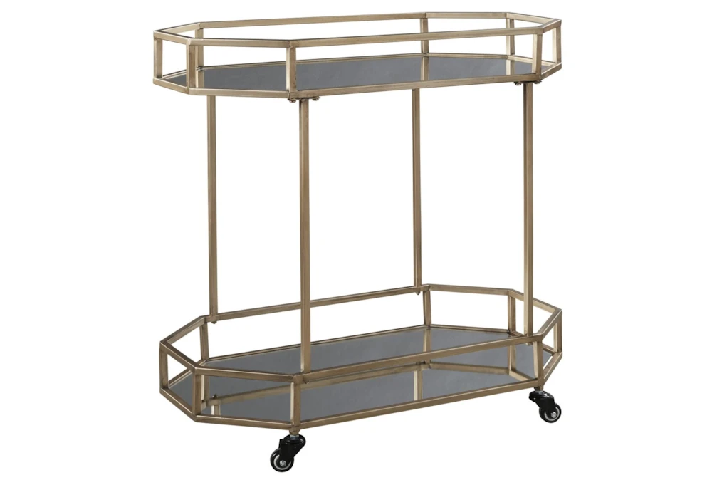 Gold Finish Bar Cart 3 Gold Finish Bar Cart