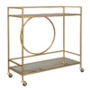 Gold Finish Circle Back Bar Cart -Furniture Store 266249 gold metal bar cart signature 01