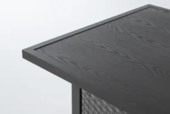 Koro 70" Outdoor Firepit Counter Table -Furniture Store 267399 grey wicker dining table detail 44