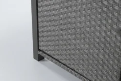 Koro 70" Outdoor Firepit Counter Table -Furniture Store 267399 grey wicker dining table detail 47