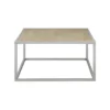 Maren Square Coffee Table -Furniture Store 267483 natural metal coffee table front 02