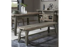 Kayden 59" Bench -Furniture Store 267547 grey metal dining bench room 85