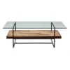 Jakari Glass Coffee Table With Storage -Furniture Store 267607 natural wood coffee table front 02