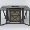 Capri 72" Outdoor Firepit Bar Table With Two Bar Tables -Furniture Store 267631 grey wicker bistropub table signature 01