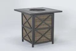 Capri 42" Outdoor Firepit Bar Table -Furniture Store 267633 grey wicker bistropub table side 18