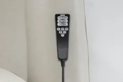 Palma Pearl Leather Power Wallaway Recliner With Heat, Massage, Power Headrest & Lumbar -Furniture Store 267661 white leather recliner detail 44