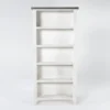 Dixon White 74" Bookcase 1 Dixon White 74" Bookcase -Furniture Store 267820 white wood bookcase signature 01